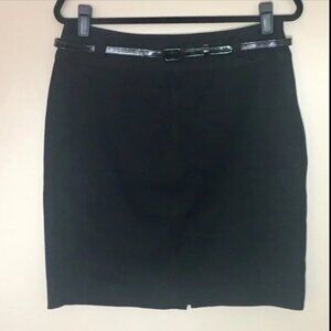 Lauren Ralph Lauren Pencil Skirt Black Size 8 Belted Cotton Business